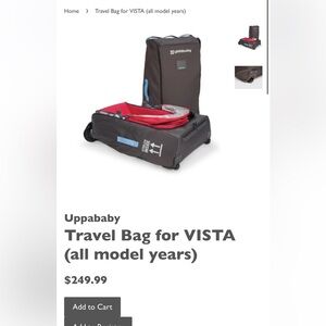 Uppababy Vista Travelsafe Travel Bag BRAND New in box